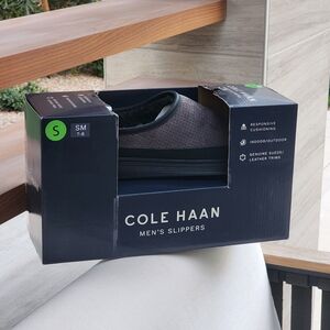 Cole Haan Men's Genuine Suede & Leather Trim Charcoal Gray Slipper Clog Size 7/8